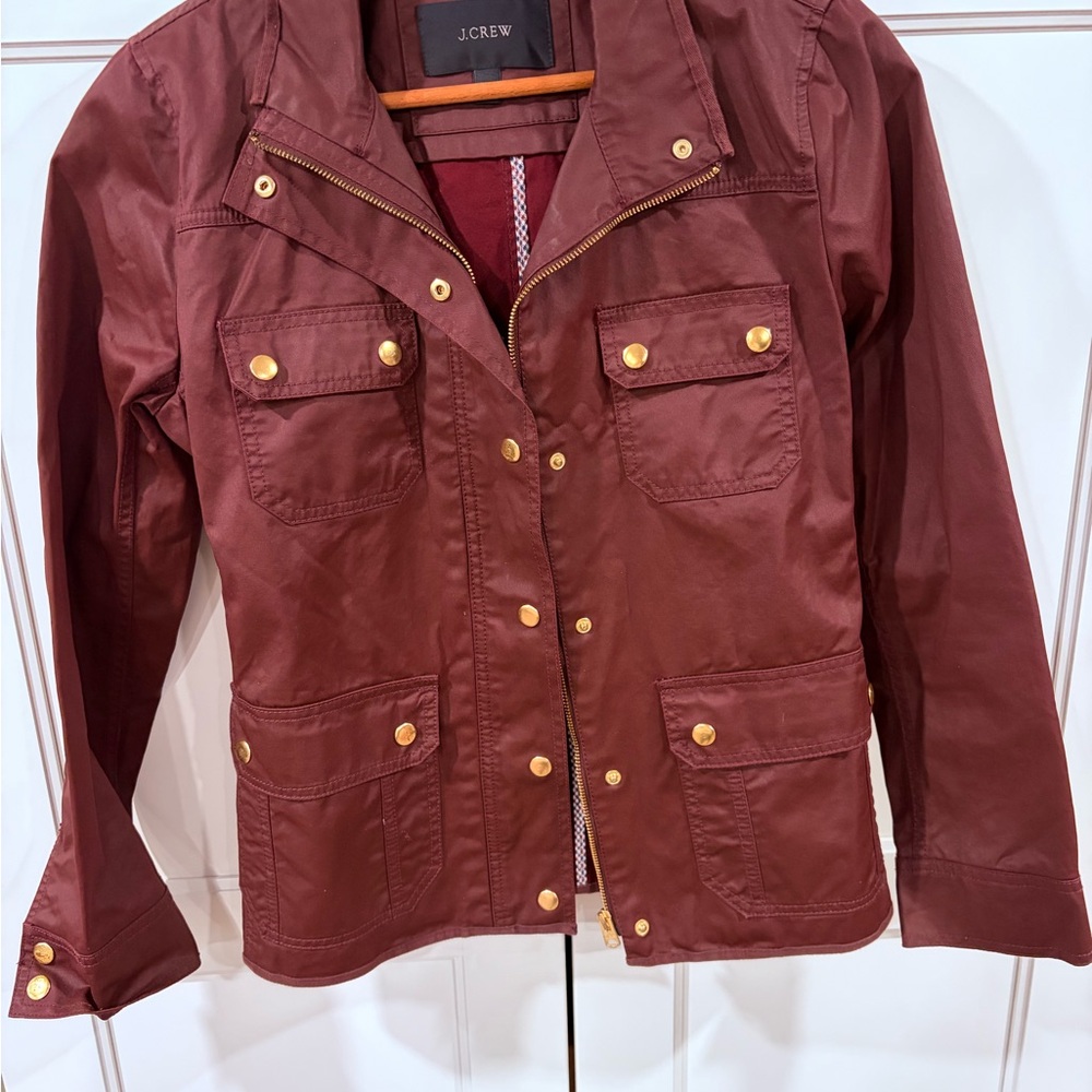 J. Crew Women's Deep Red Utility Jacket